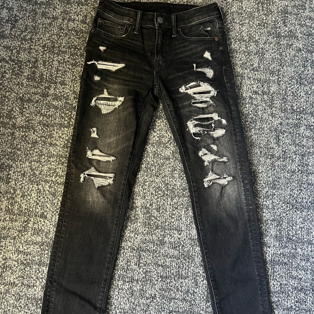 American Eagle ripped distressed skinny jeans